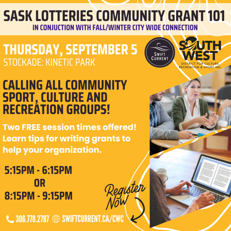 Grant Writing | September 5 | Swift Current